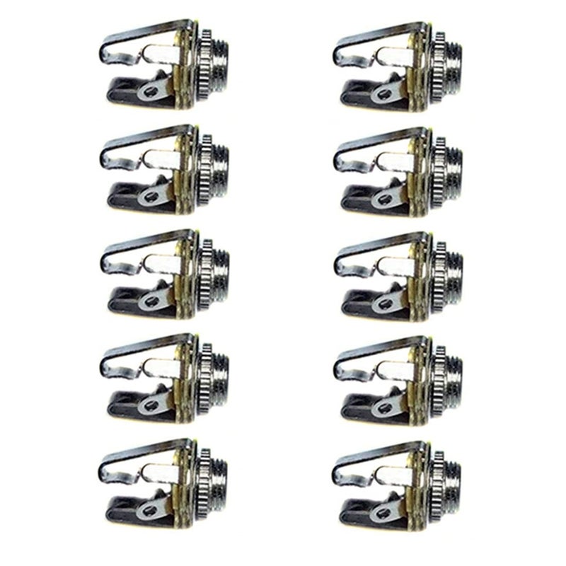 bnafes 3.5mm Stereo 3-Pole (3-Pin) TRS Plug Jack Socket Adapter Connectors Use for Microphone Jack, Earphone Plug, Audio Video AV PC - 10 Pack - Image 1